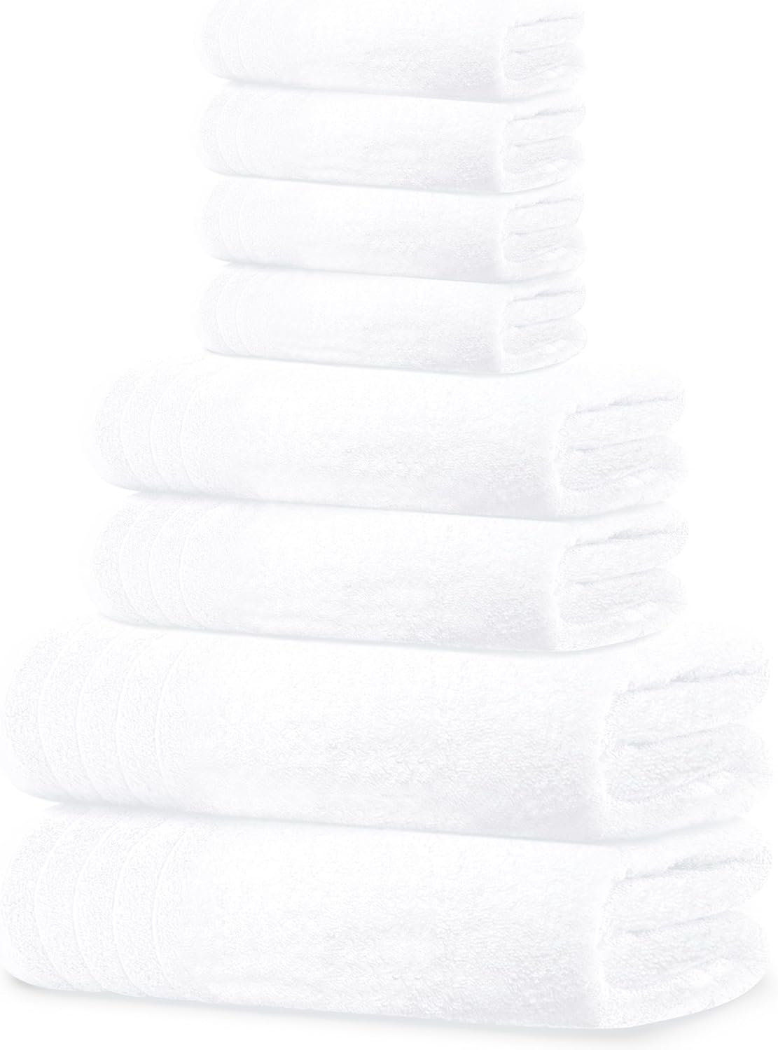 Tens Towels Pack of 8 Towels Set, 2 Extra Large Bath, 2 Hand, 4 Washcloths, 100% Cotton, Lighter Weight, Quicker to Dry, Super Absorbent, Perfect for Bathroom, Cool Grey - Image 10