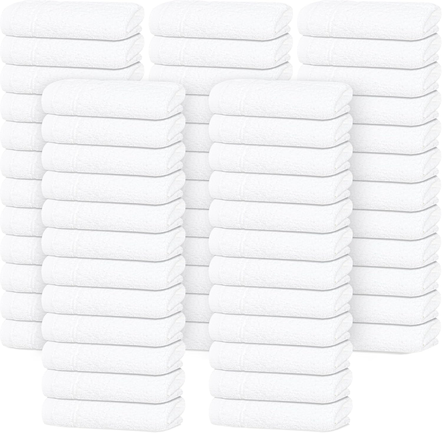 Tens Towels Pack of 60 Washcloths, 12 x 12 Inches, Lighter Weight, Quick to Dry, Super Soft & Absorbent, Gentle Face Towels, Hotel Quality, Perfect for Bathroom, Gym, Spa, Dark Grey - Image 7
