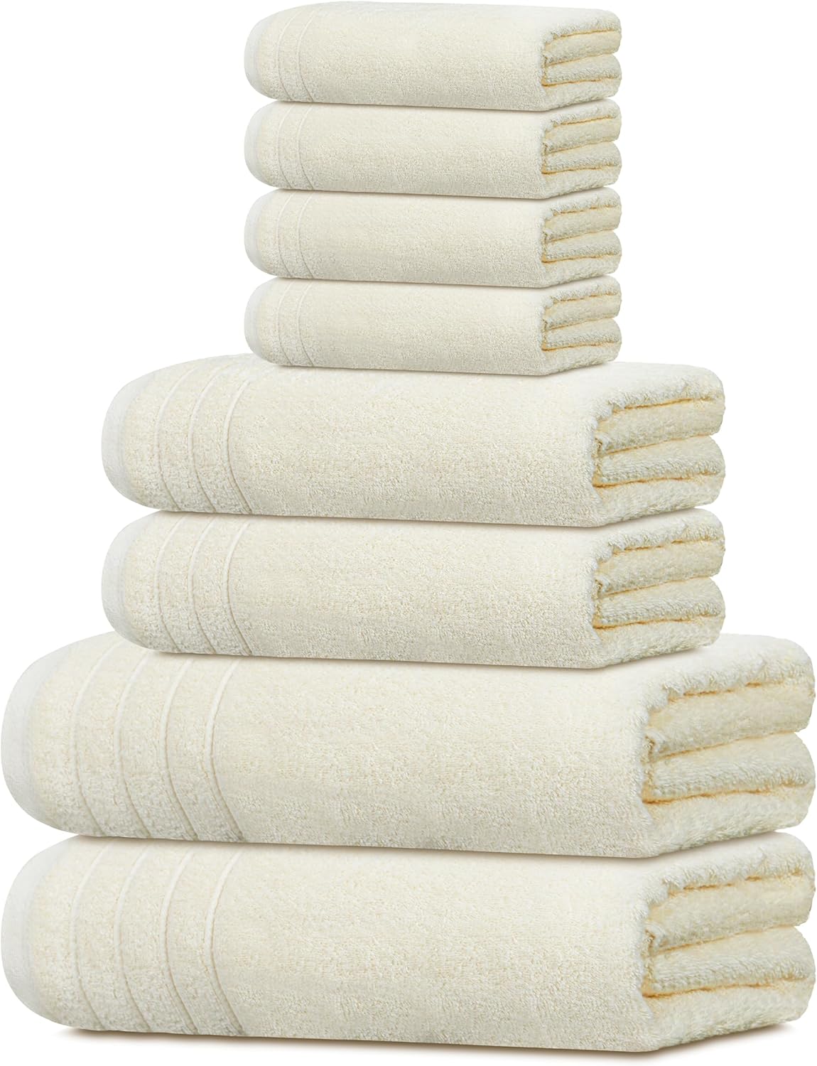 Tens Towels Pack of 8 Towels Set, 2 Extra Large Bath, 2 Hand, 4 Washcloths, 100% Cotton, Lighter Weight, Quicker to Dry, Super Absorbent, Perfect for Bathroom, Cool Grey - Image 6