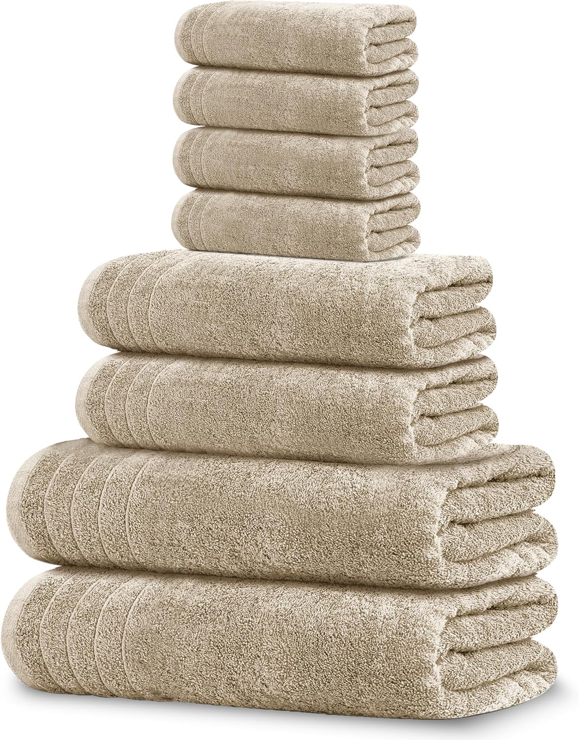 Tens Towels Pack of 8 Towels Set, 2 Extra Large Bath, 2 Hand, 4 Washcloths, 100% Cotton, Lighter Weight, Quicker to Dry, Super Absorbent, Perfect for Bathroom, Cool Grey - Image 11