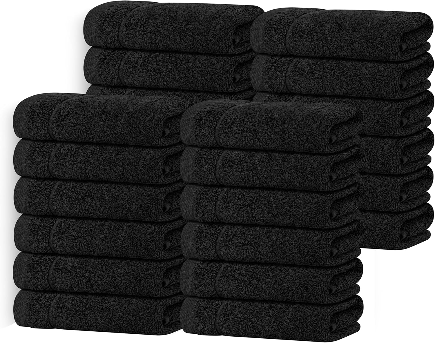 Tens Towels Pack of 60 Washcloths, 12 x 12 Inches, Lighter Weight, Quick to Dry, Super Soft & Absorbent, Gentle Face Towels, Hotel Quality, Perfect for Bathroom, Gym, Spa, Dark Grey - Image 12