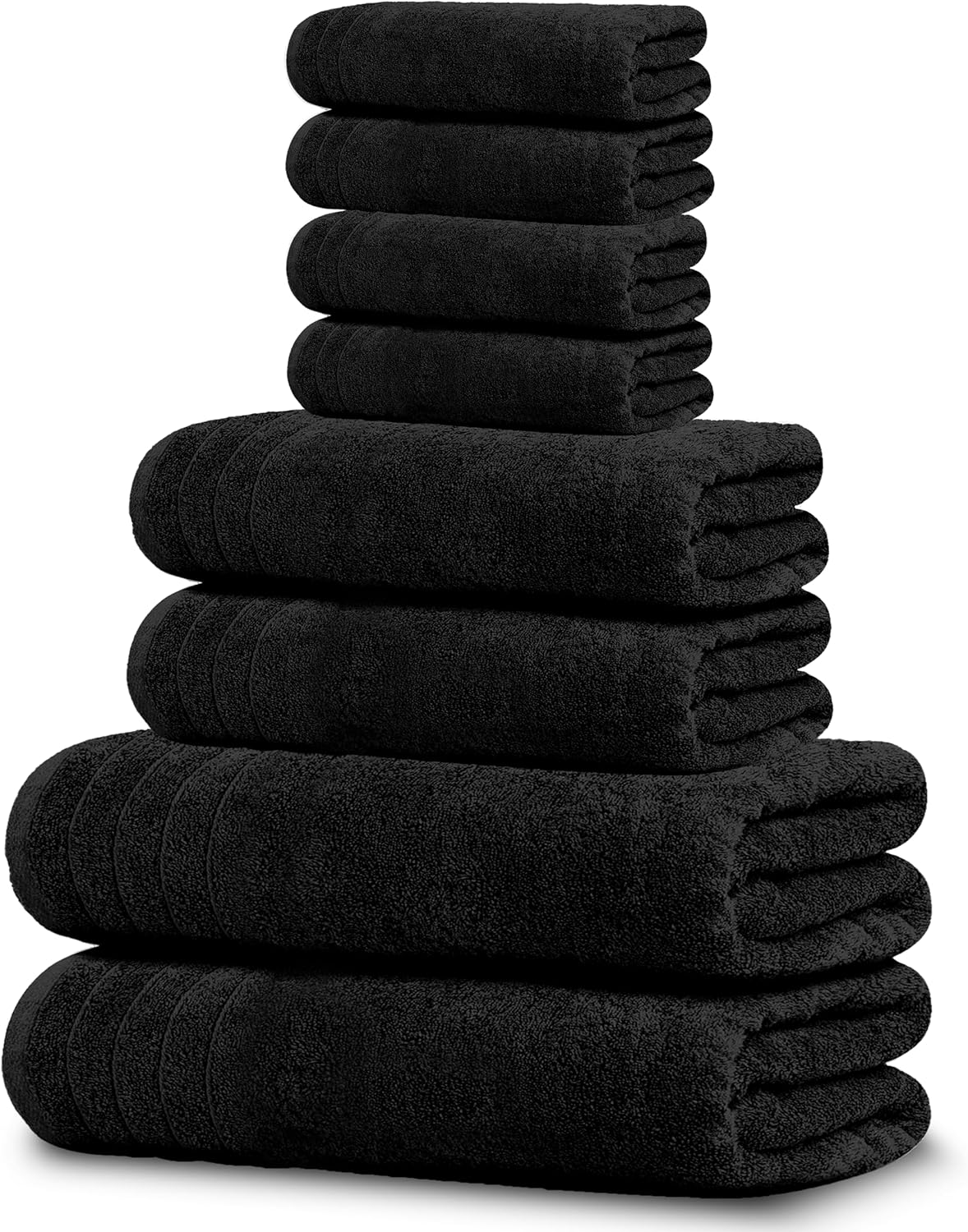 Tens Towels Pack of 8 Towels Set, 2 Extra Large Bath, 2 Hand, 4 Washcloths, 100% Cotton, Lighter Weight, Quicker to Dry, Super Absorbent, Perfect for Bathroom, Cool Grey - Image 8