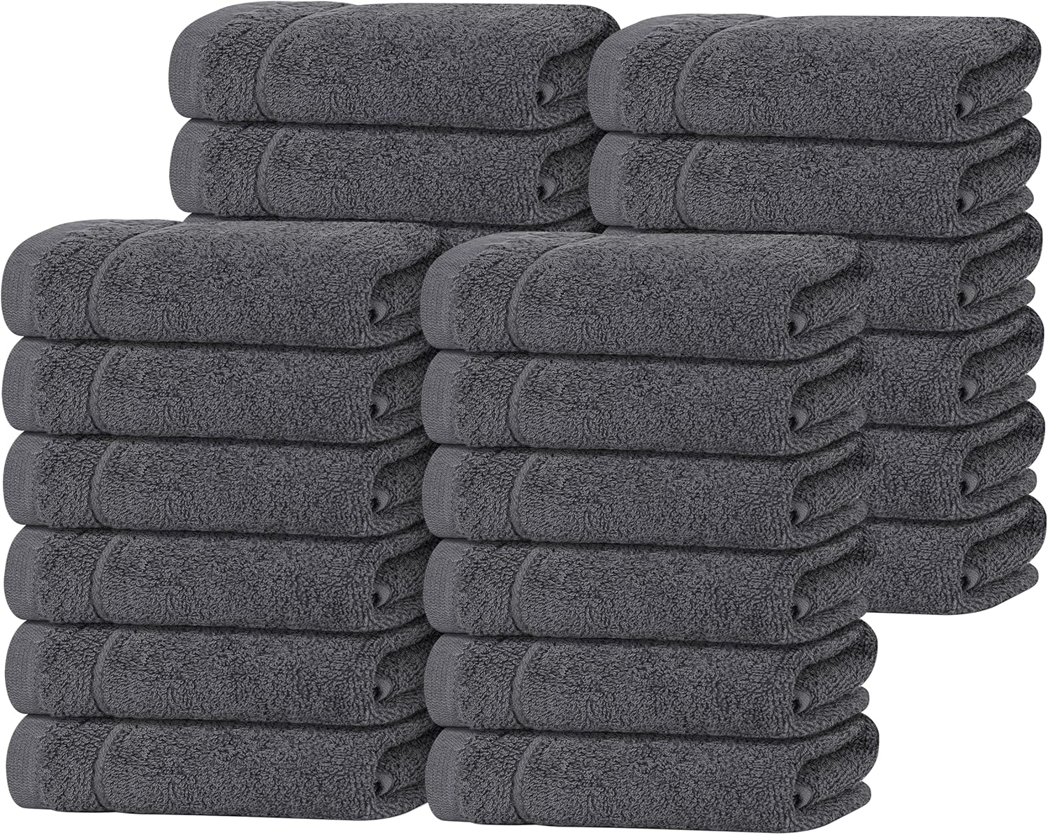 Tens Towels Pack of 60 Washcloths, 12 x 12 Inches, Lighter Weight, Quick to Dry, Super Soft & Absorbent, Gentle Face Towels, Hotel Quality, Perfect for Bathroom, Gym, Spa, Dark Grey - Image 20