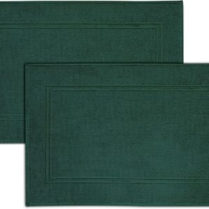 Tens Towels Pack of 2 Bath Mats 100% Cotton, 20 x 32 Inches, Super Absorbent, Hotel Quality Premium Floor Towels, Luxurious, Soft & Quick Dry, Not a Bathroom Rug, Black