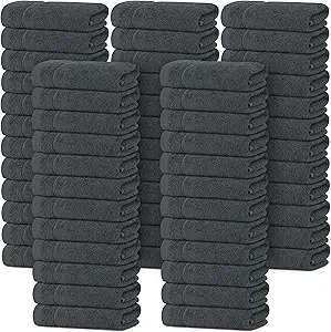 Tens Towels Pack of 60 Washcloths, 12 x 12 Inches, Lighter Weight, Quick to Dry, Super Soft & Absorbent, Gentle Face Towels, Hotel Quality, Perfect for Bathroom, Gym, Spa, Dark Grey - Image 22