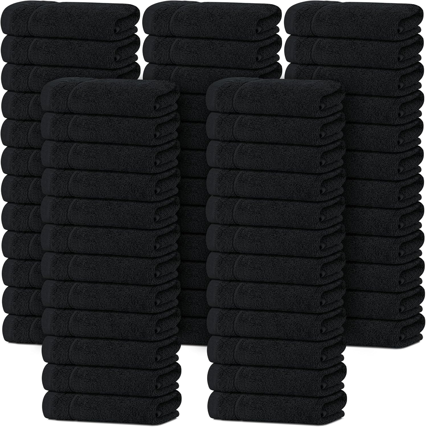 Tens Towels Pack of 60 Washcloths, 12 x 12 Inches, Lighter Weight, Quick to Dry, Super Soft & Absorbent, Gentle Face Towels, Hotel Quality, Perfect for Bathroom, Gym, Spa, Dark Grey - Image 15