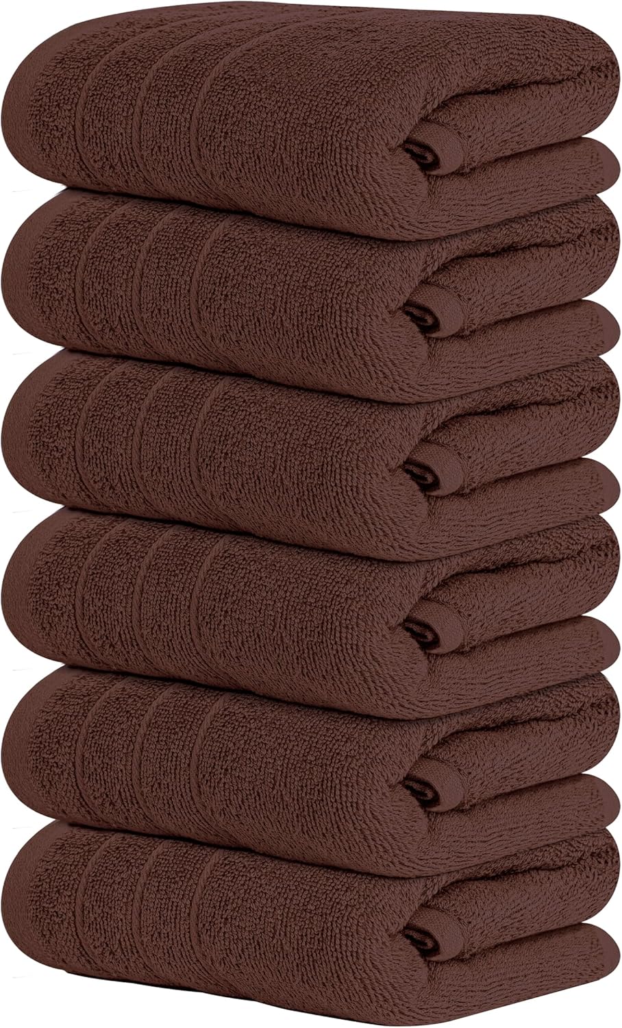 Tens Towels Pack of 6 Hand Towels, 100% Cotton, Lighter Weight, Quick to Dry, 16 x 28 Inches, Super Soft & Absorbent, Perfect for Bathroom & Kitchen, Dark Grey - Image 2