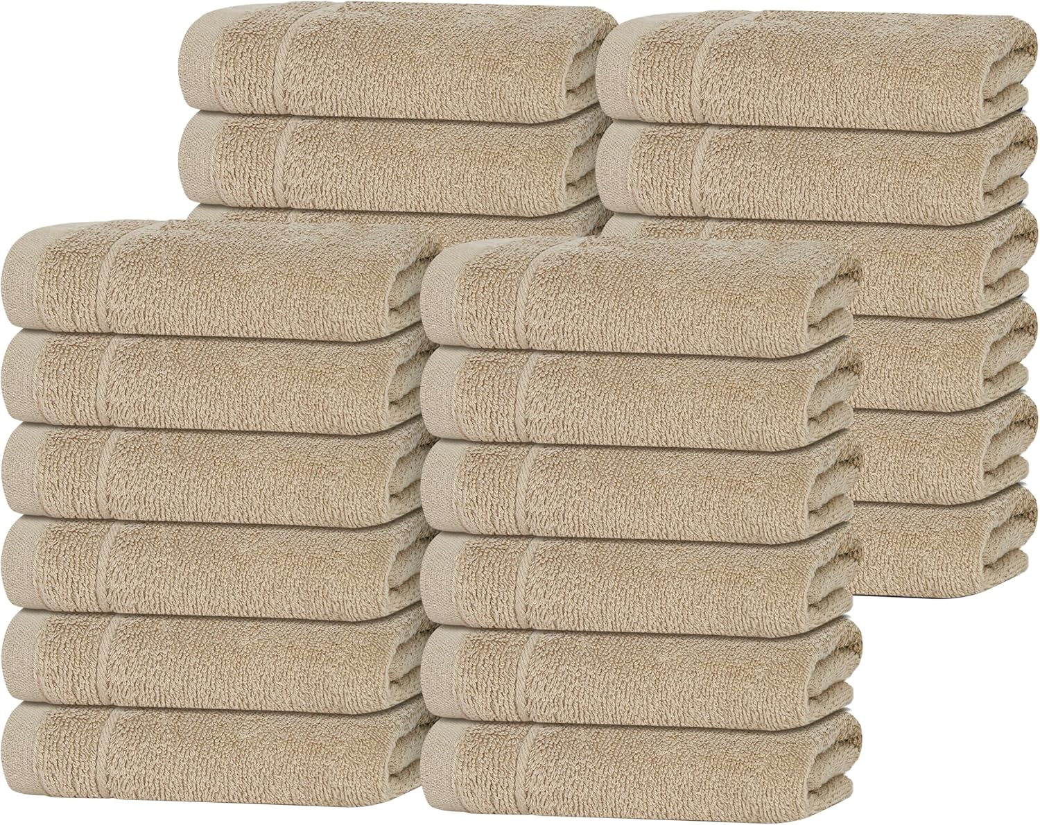 Tens Towels Pack of 60 Washcloths, 12 x 12 Inches, Lighter Weight, Quick to Dry, Super Soft & Absorbent, Gentle Face Towels, Hotel Quality, Perfect for Bathroom, Gym, Spa, Dark Grey - Image 2