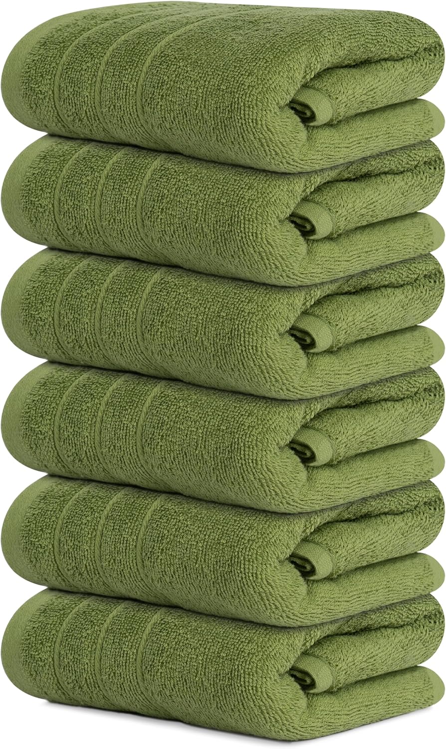 Tens Towels Pack of 6 Hand Towels, 100% Cotton, Lighter Weight, Quick to Dry, 16 x 28 Inches, Super Soft & Absorbent, Perfect for Bathroom & Kitchen, Dark Grey - Image 4