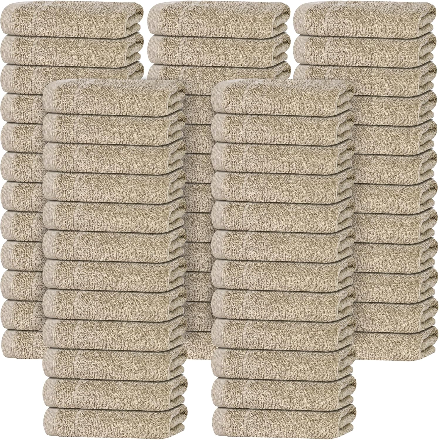 Tens Towels Pack of 60 Washcloths, 12 x 12 Inches, Lighter Weight, Quick to Dry, Super Soft & Absorbent, Gentle Face Towels, Hotel Quality, Perfect for Bathroom, Gym, Spa, Dark Grey - Image 19